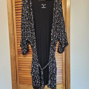 Victoria's Secret Black Floral Robe